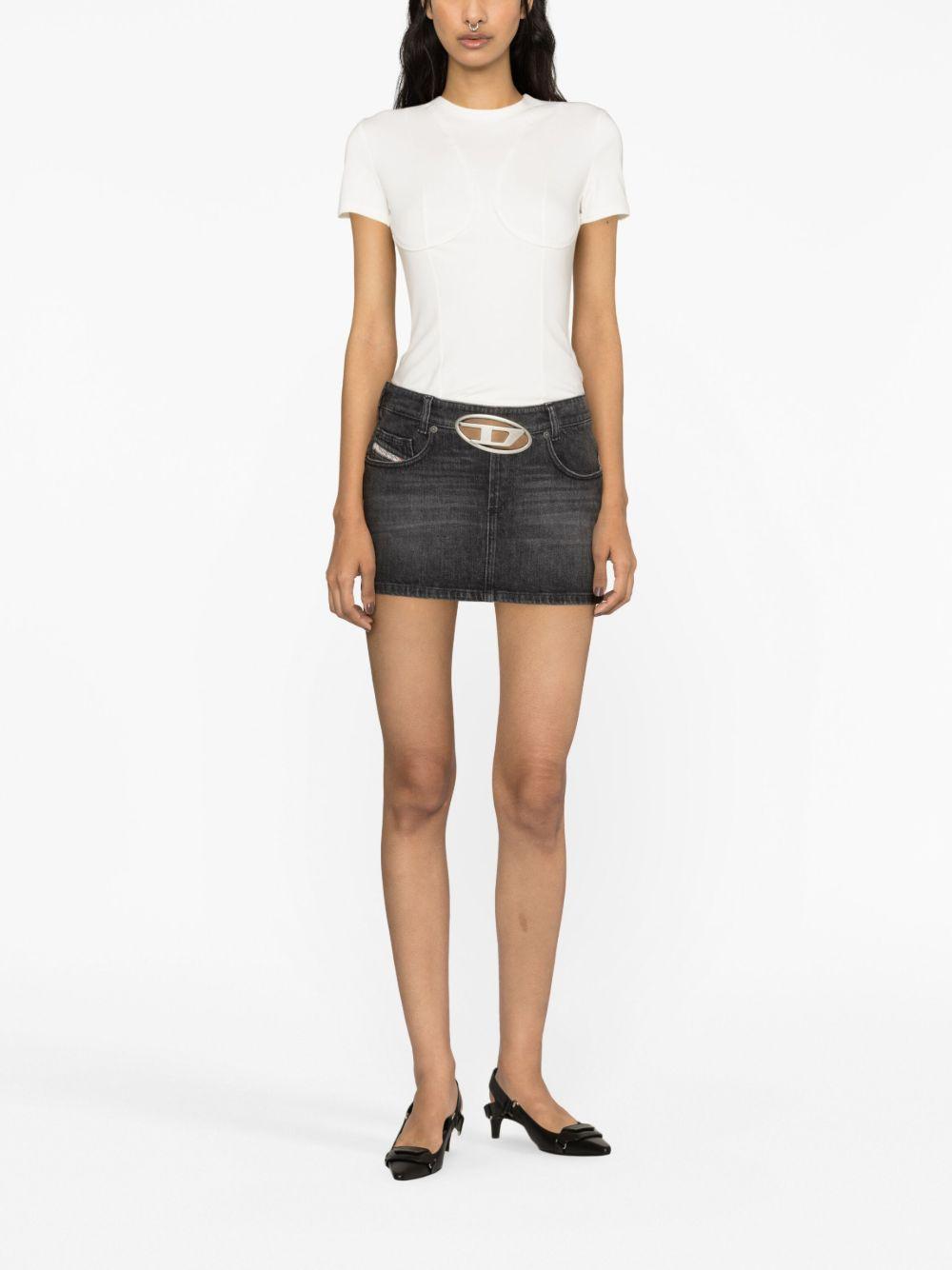 De-Ron S2 low-rise denim miniskirt Product Image