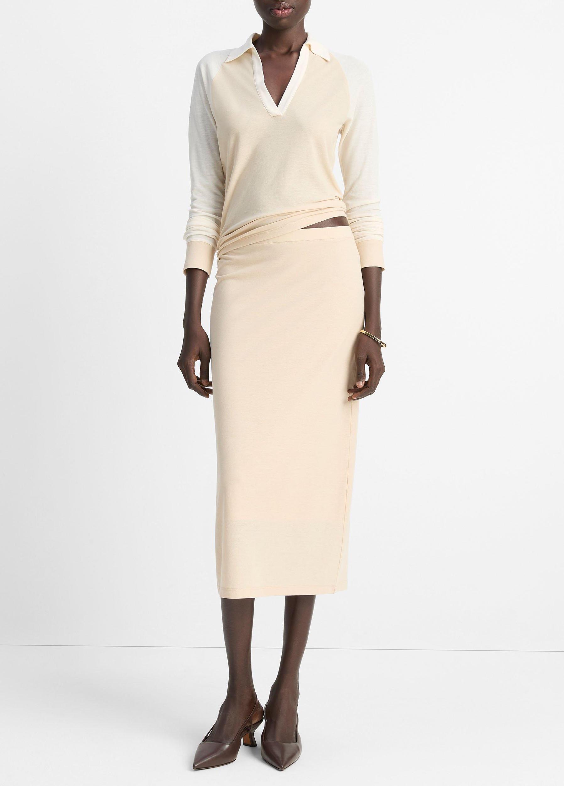 Colorblock Cotton Crepe Jersey Polo Shirt Product Image