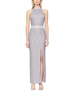 Herve Leger Halter Eyelash Knit Gown Product Image