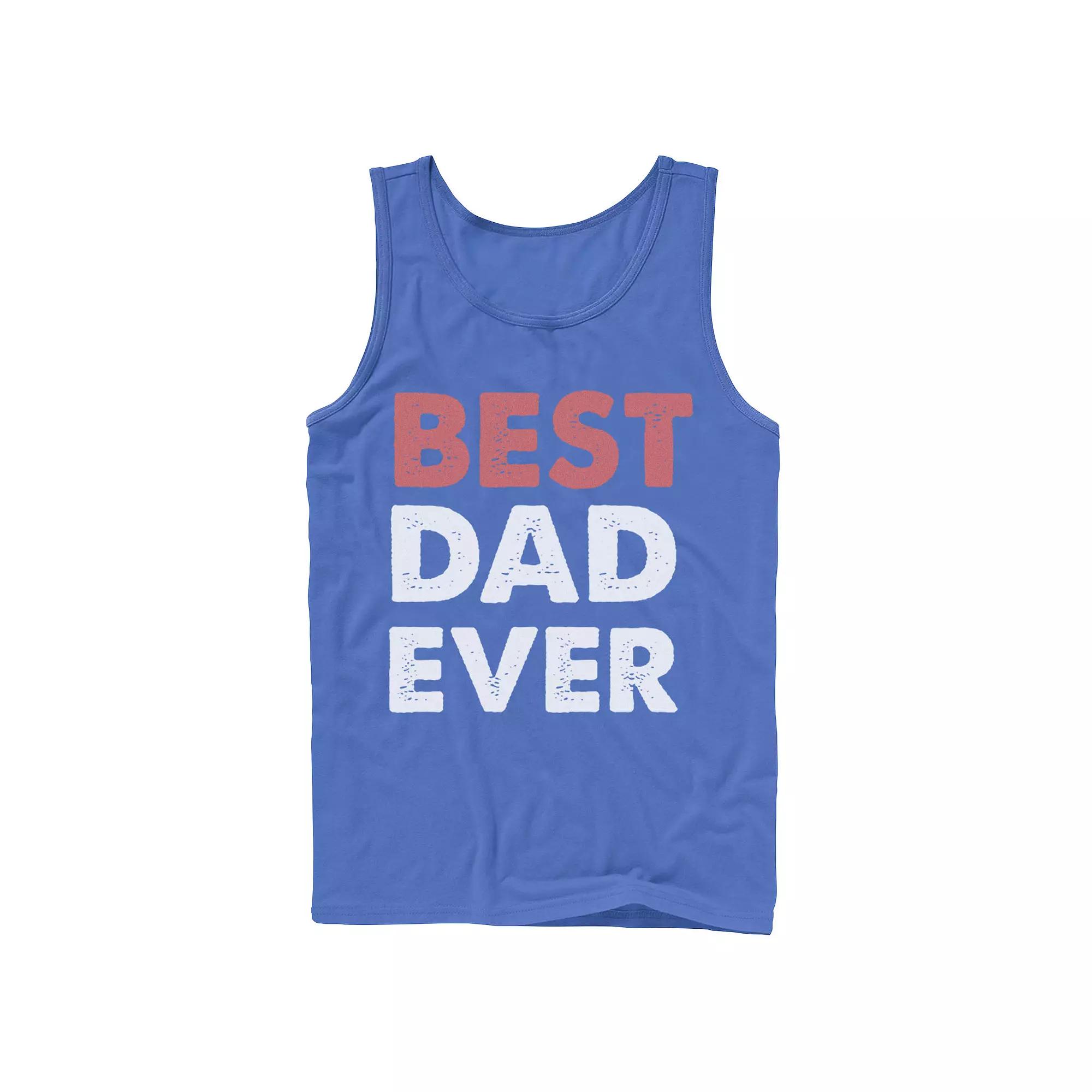 Men's Father's Day Best Dad Ever Status Tank Top,  Product Image
