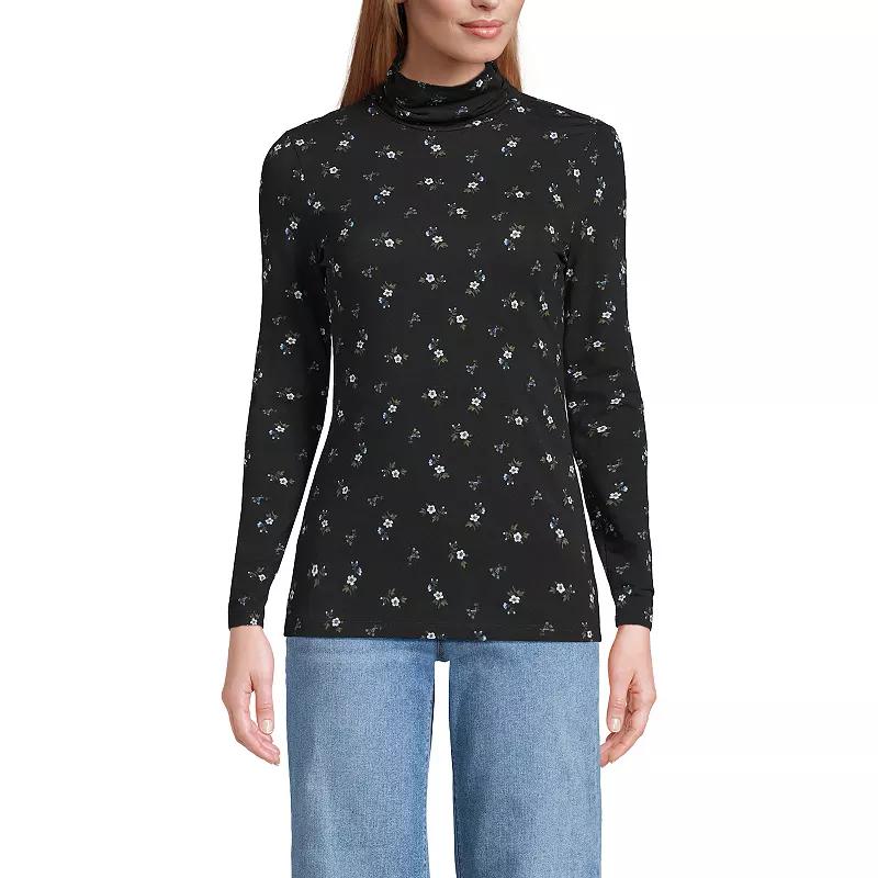 Women's Lands' End Lightweight Fitted Turtleneck,  Product Image