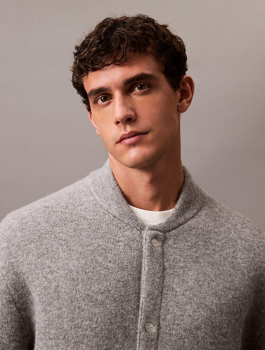 Boiled Wool Blend Bomber Jacket Product Image