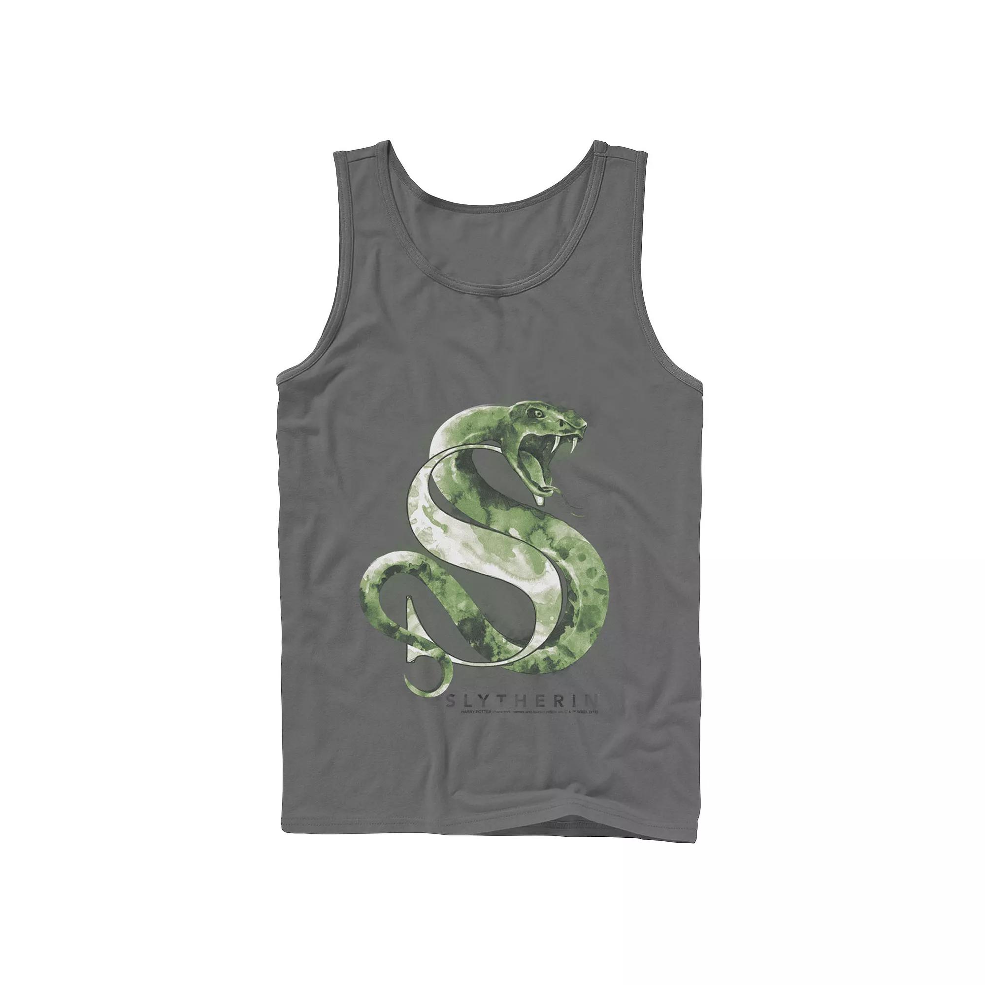 Men's Harry Potter House Slytherin Watercolor Tank Top,  Product Image