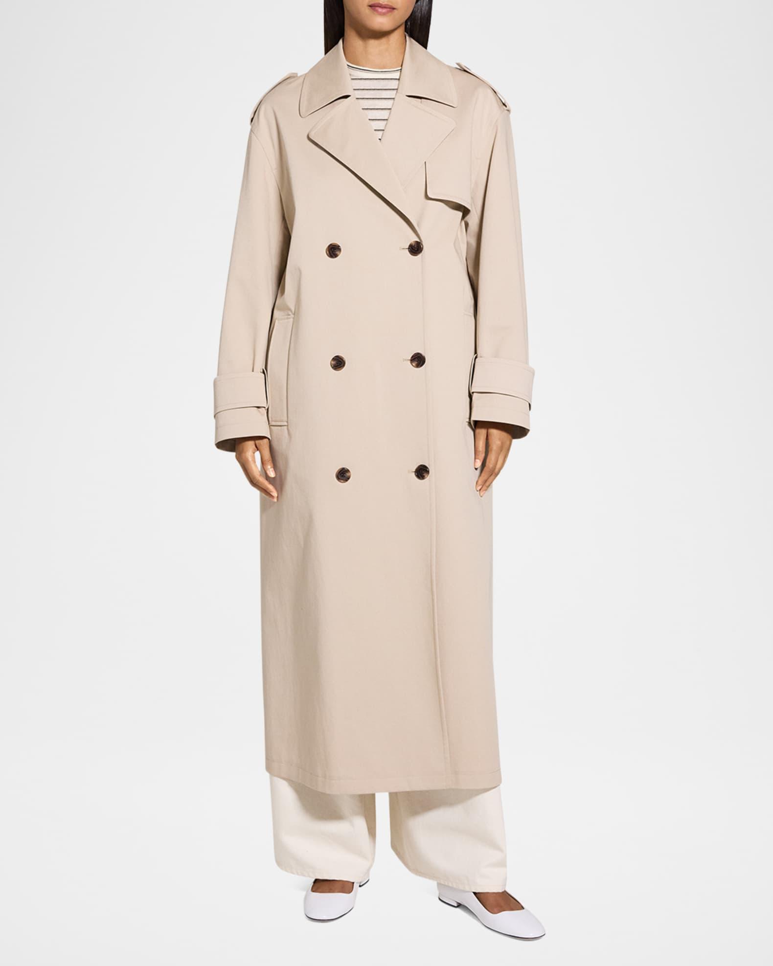 Oversized Double-Breasted Trench Coat Product Image