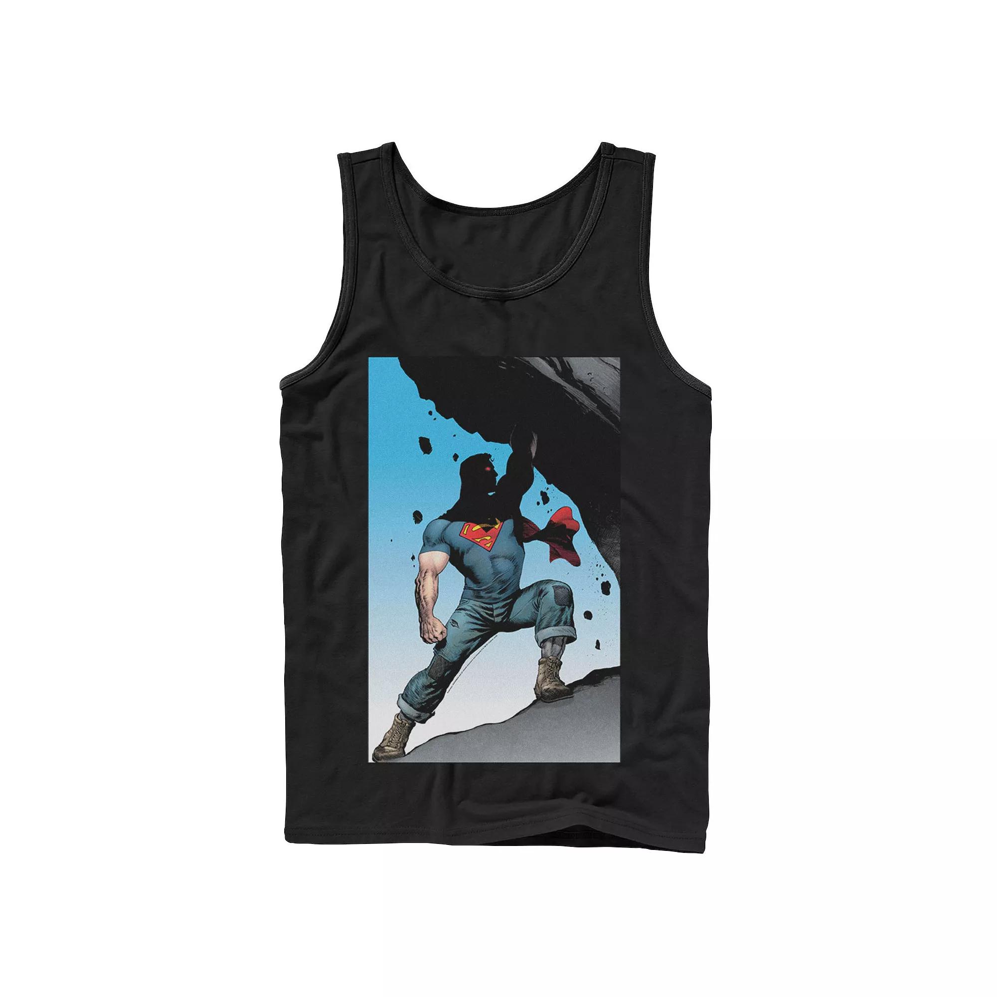Men's DC Comics Superman Power Lift Comic Poster Tank Top,  Product Image