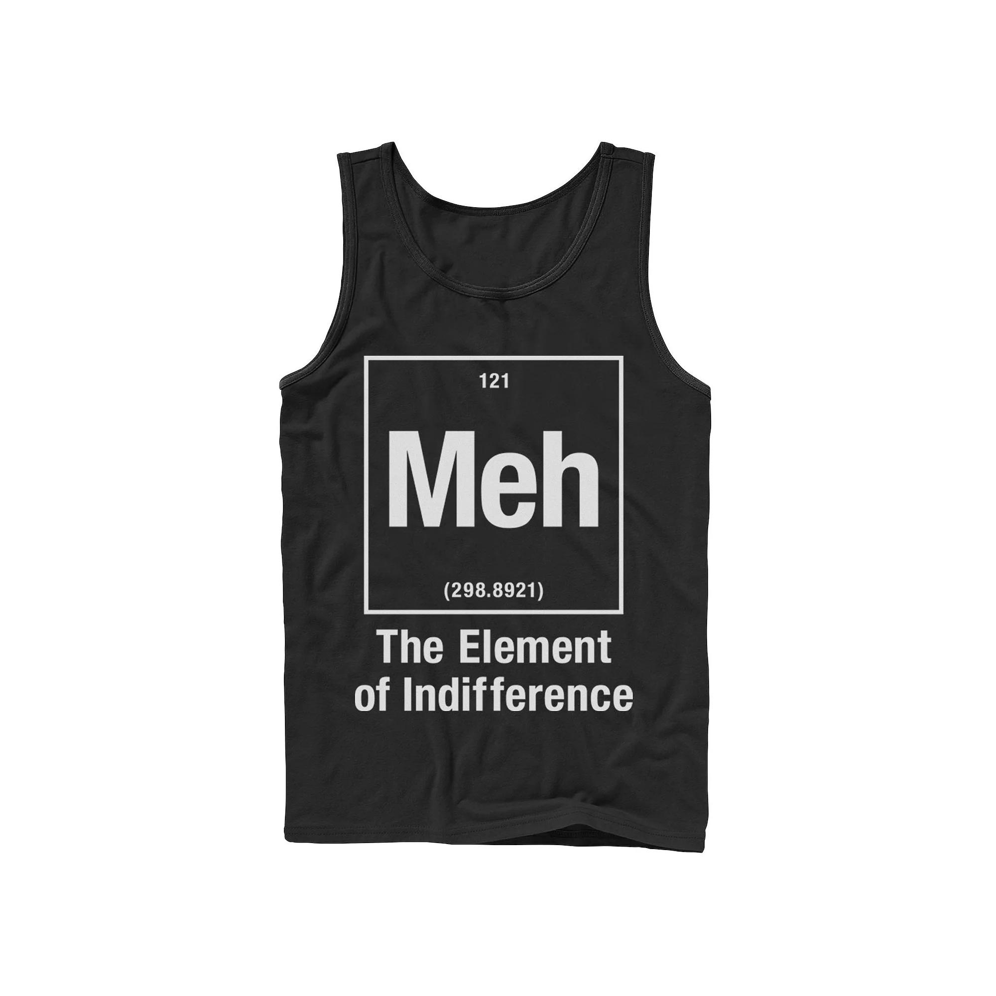 Men's Meh Element of Indifference Periodic Table Science Tank Top,  Product Image