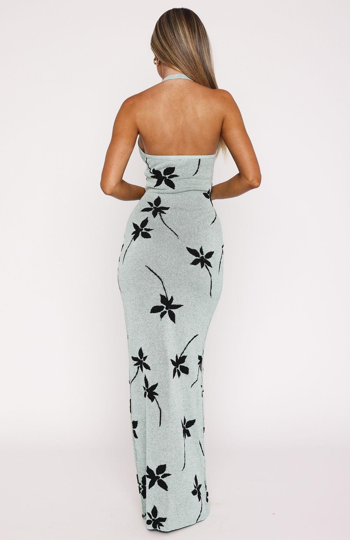 Chasing Heaven Knit Maxi Dress Mint Product Image