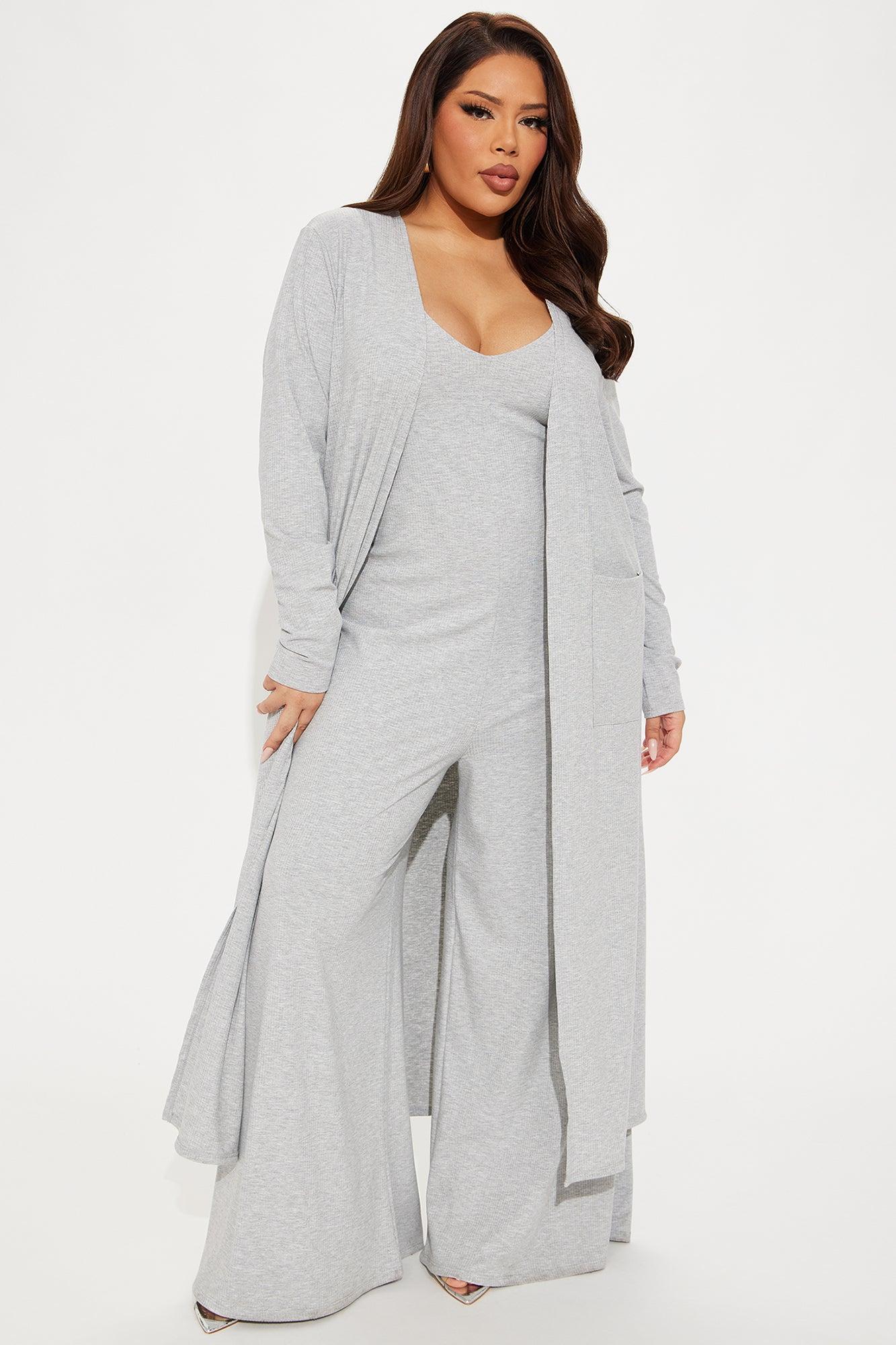 Kamara Jumpsuit Set - Heather Grey Product Image