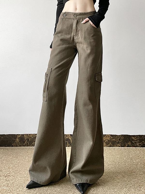 Zip Pocket Design Cargo Jeans Product Image