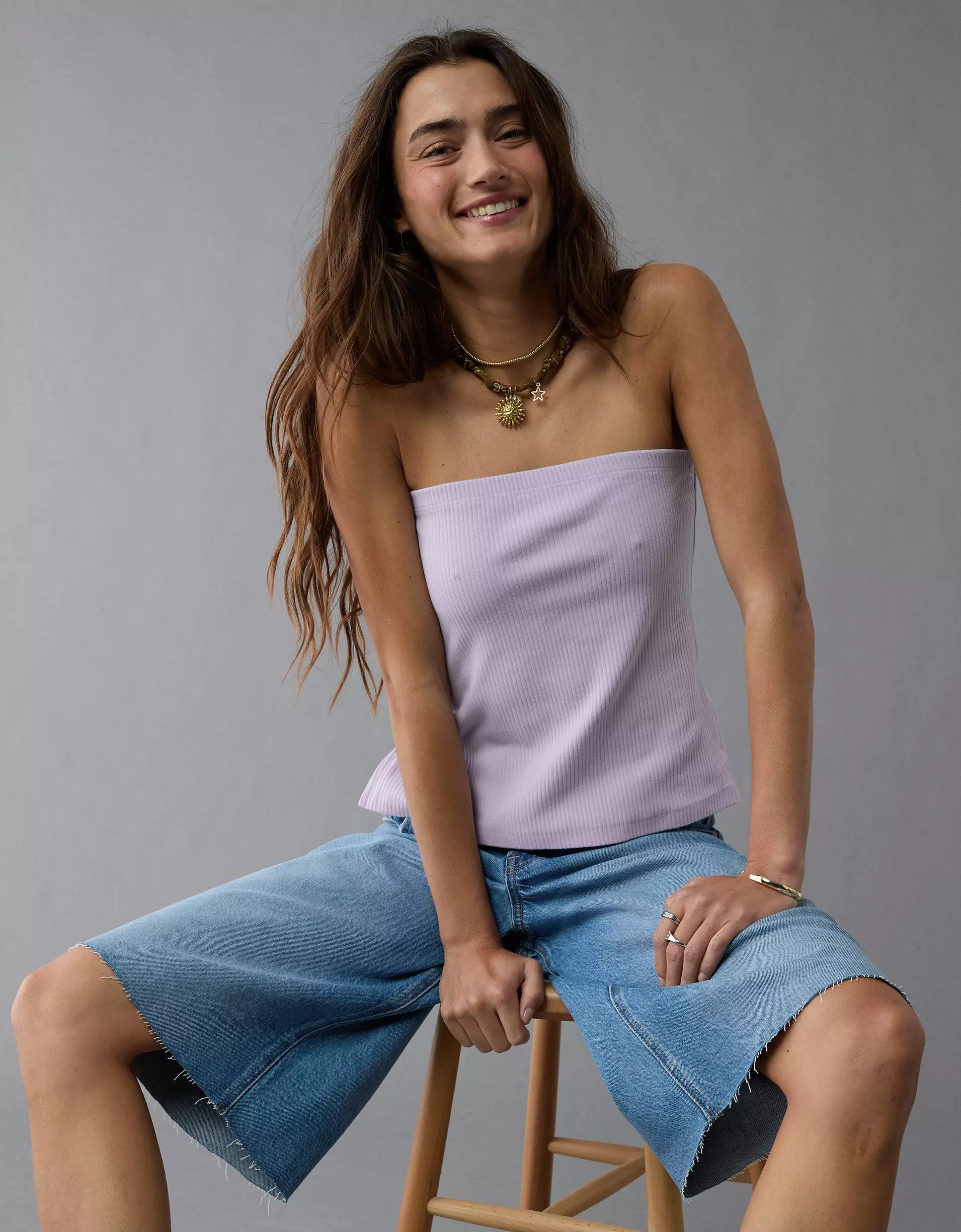 AE Main Squeeze Side Slit Tube Top Product Image