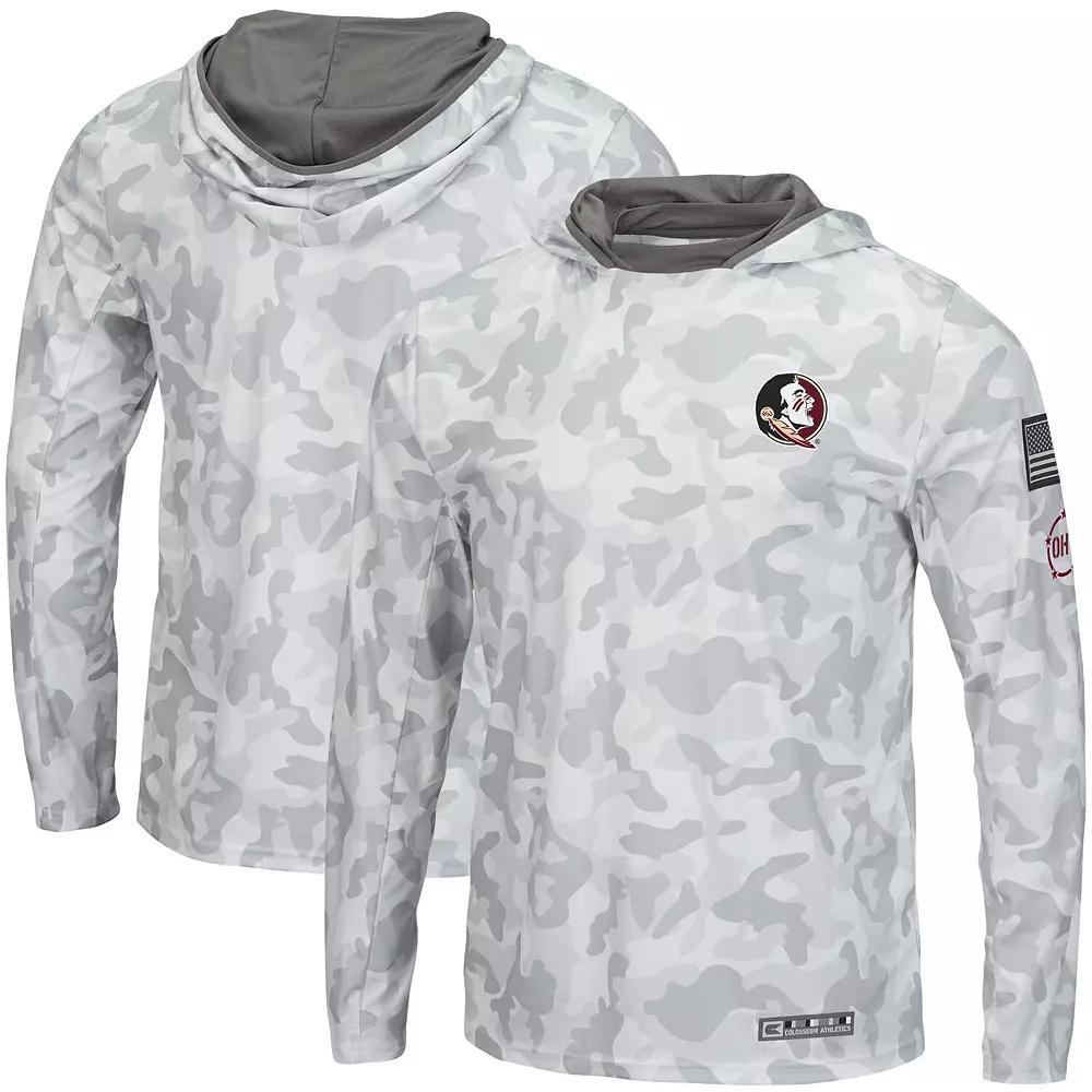 Men's Colosseum Arctic Camo Florida State Seminoles OHT Military Appreciation Long Sleeve Hoodie Top,  Product Image