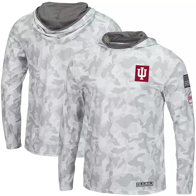 Men's Colosseum Arctic Camo Wisconsin Badgers OHT Military Appreciation Long Sleeve Hoodie Top,  Product Image