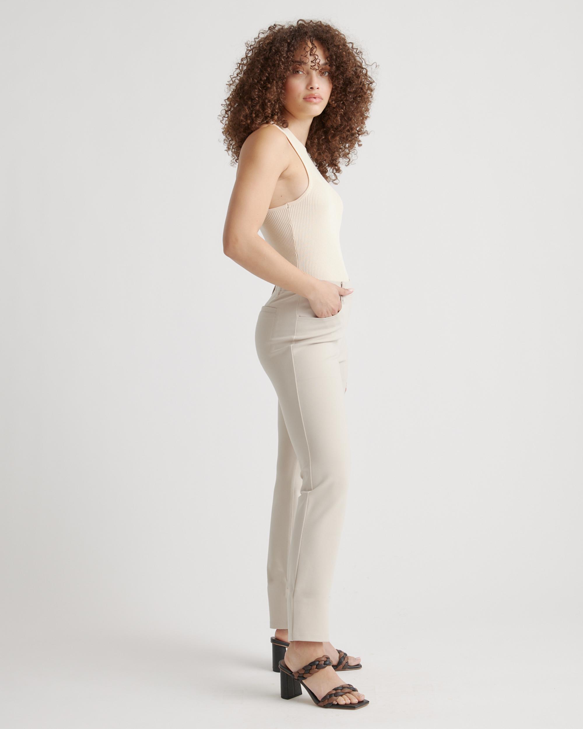 Quince | Women's Ultra-Stretch Ponte Straight Leg 4-Pocket Pants Size XL, Rayon Product Image
