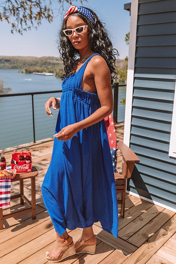 Sun-Kissed Sands Midi In Royal Blue Product Image