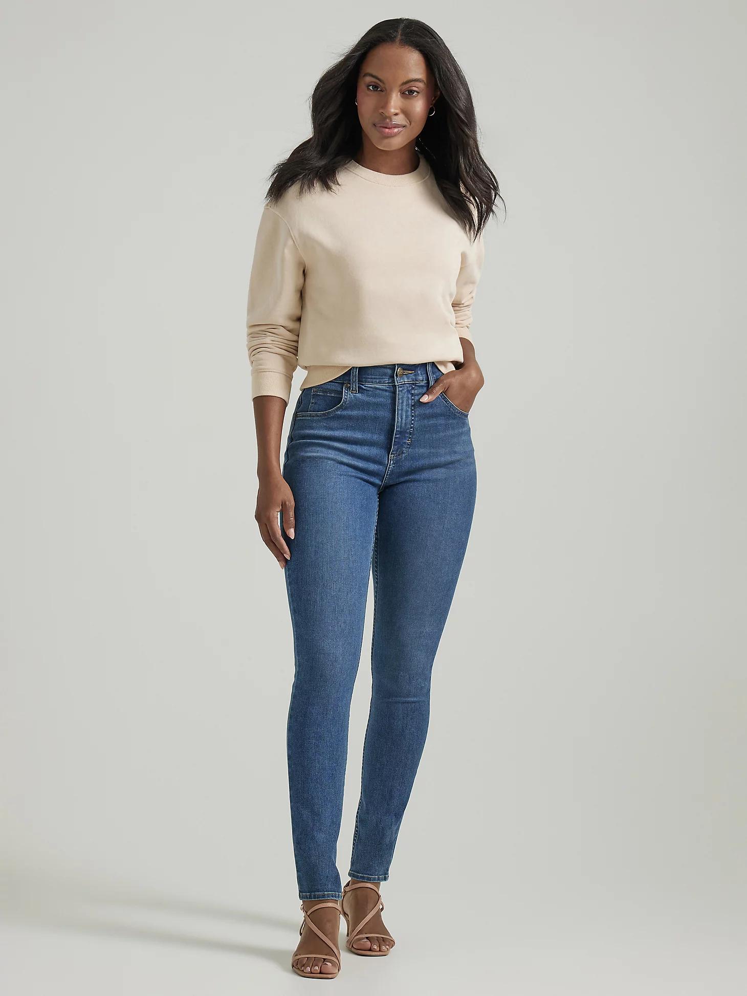Women's Ultra Lux Comfort with Flex Motion Skinny Leg Jean (Petite) | Women's Jeans | Lee® Product Image