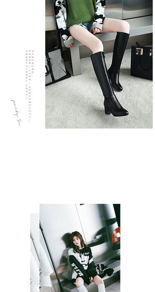 Chunky-Heel Long Boots Product Image