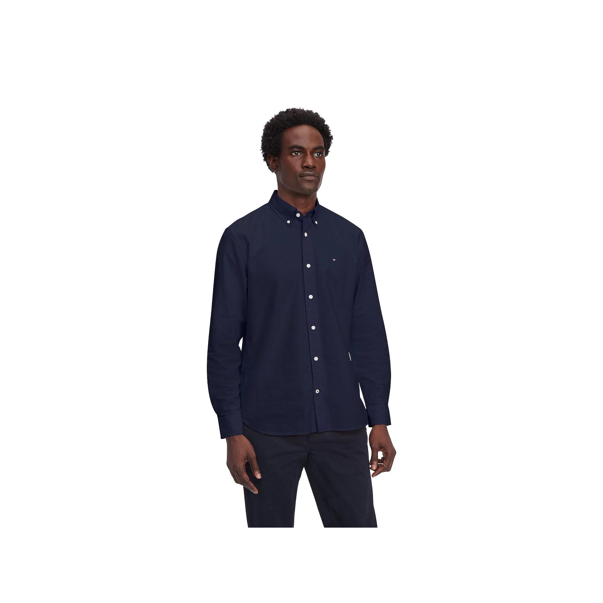 Men's Tommy Hilfiger Regular Fit Essential Stretch Oxford Shirt,  Product Image