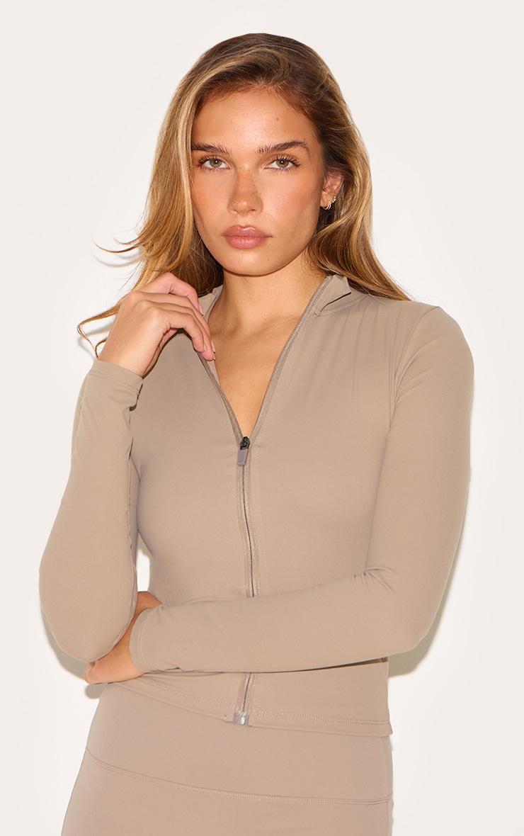 Deep Taupe Sculpt Jacket Product Image