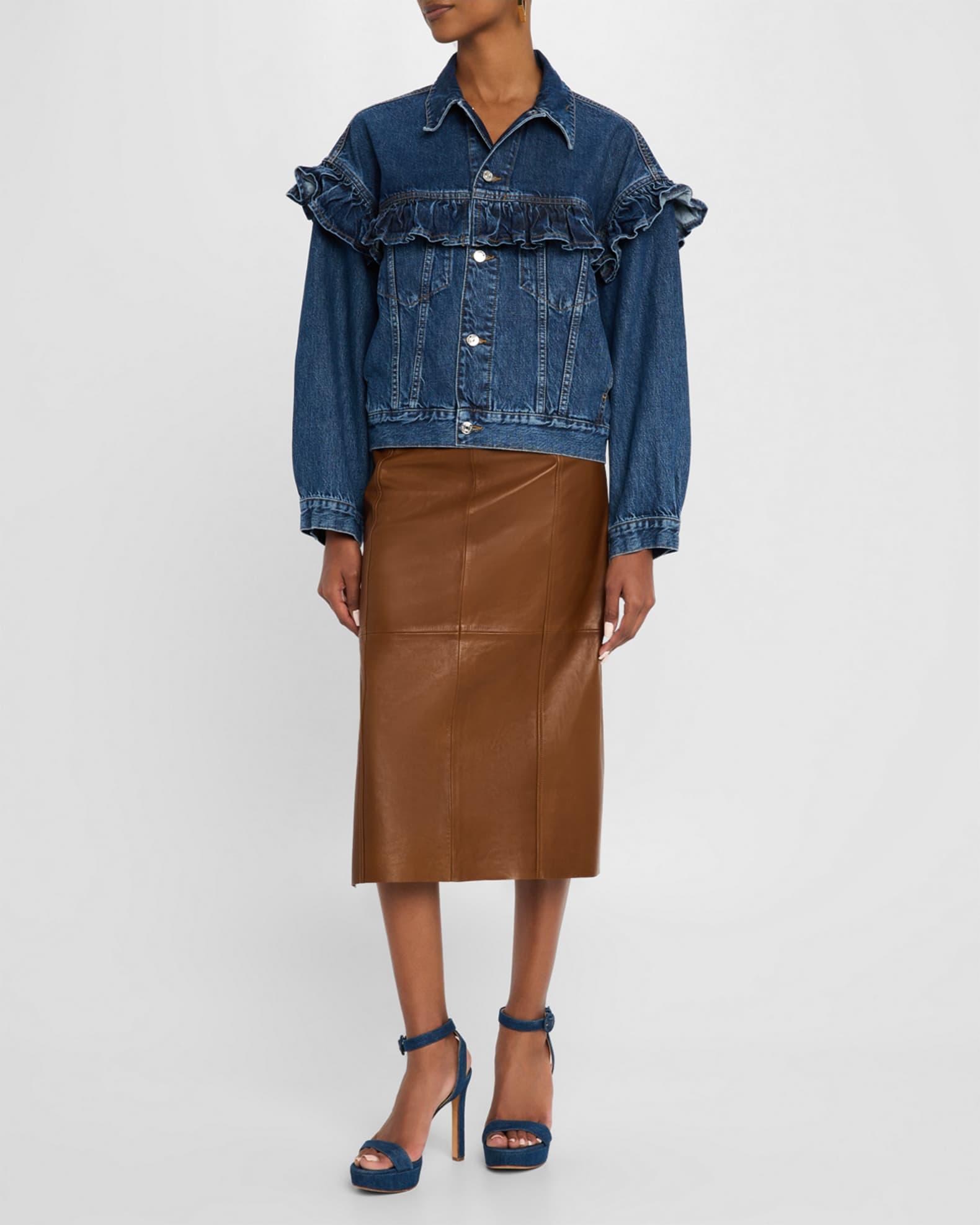 The Ruffle Denim Jacket Product Image