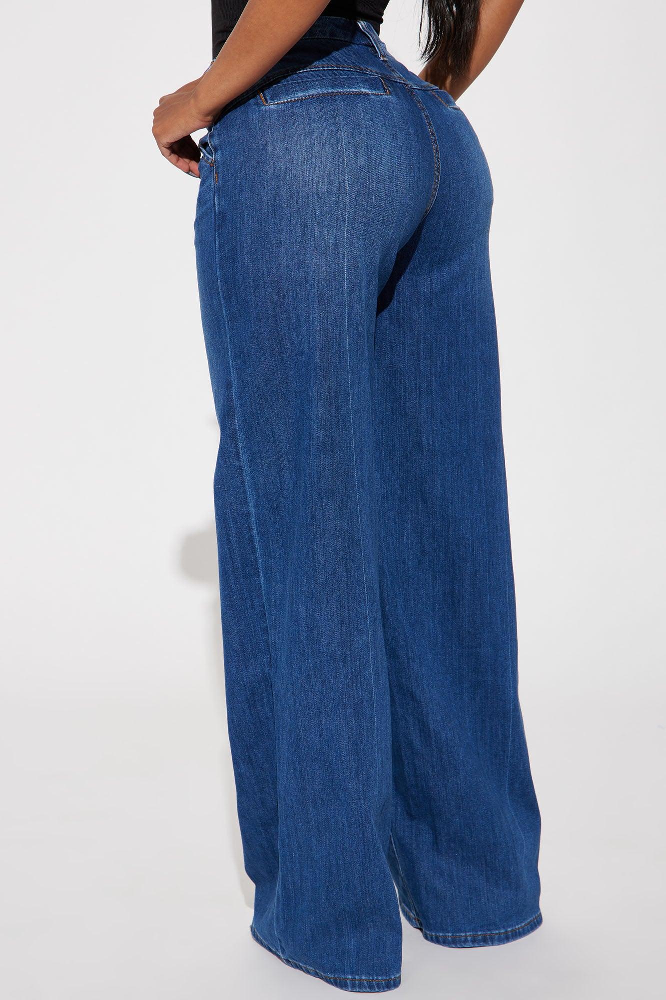 Finly Flowy Trouser Jeans - Dark Wash Product Image