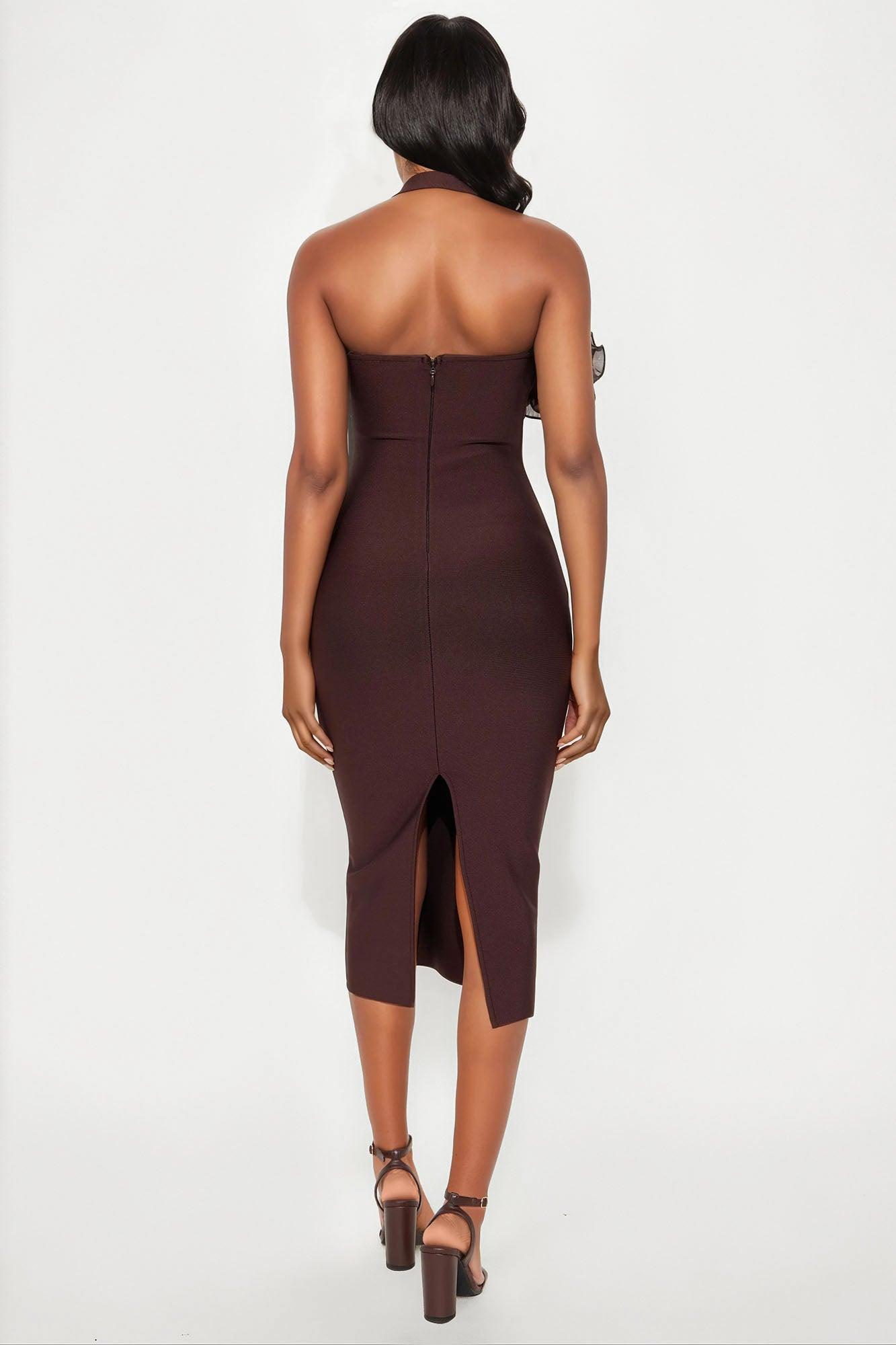 Ivonne Bandage Midi Dress - Chocolate Female Product Image