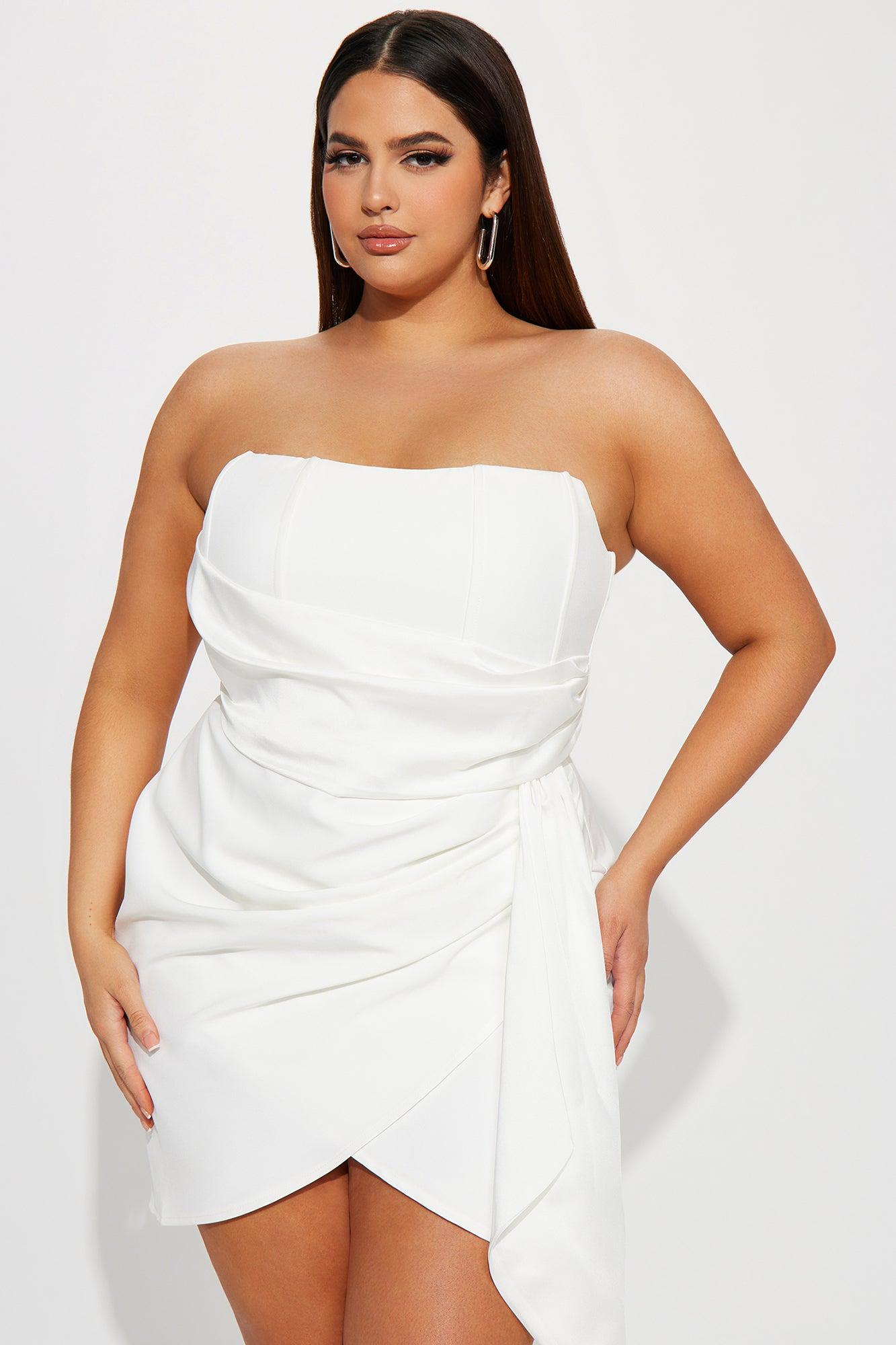 Evermore Elegance Mini Dress - White Product Image