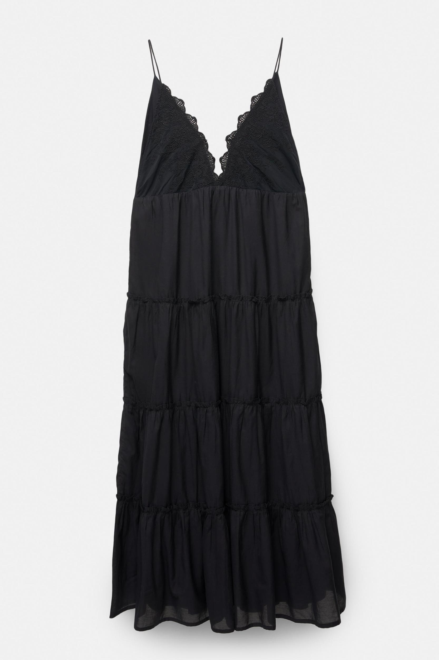 Embroidered strap midi dress Product Image