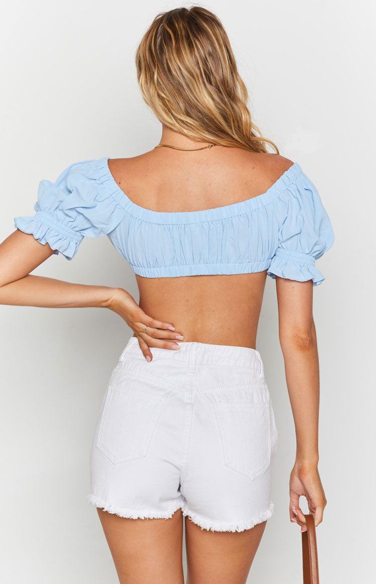 Alannah Crop Top Pastel Blue Baby Product Image