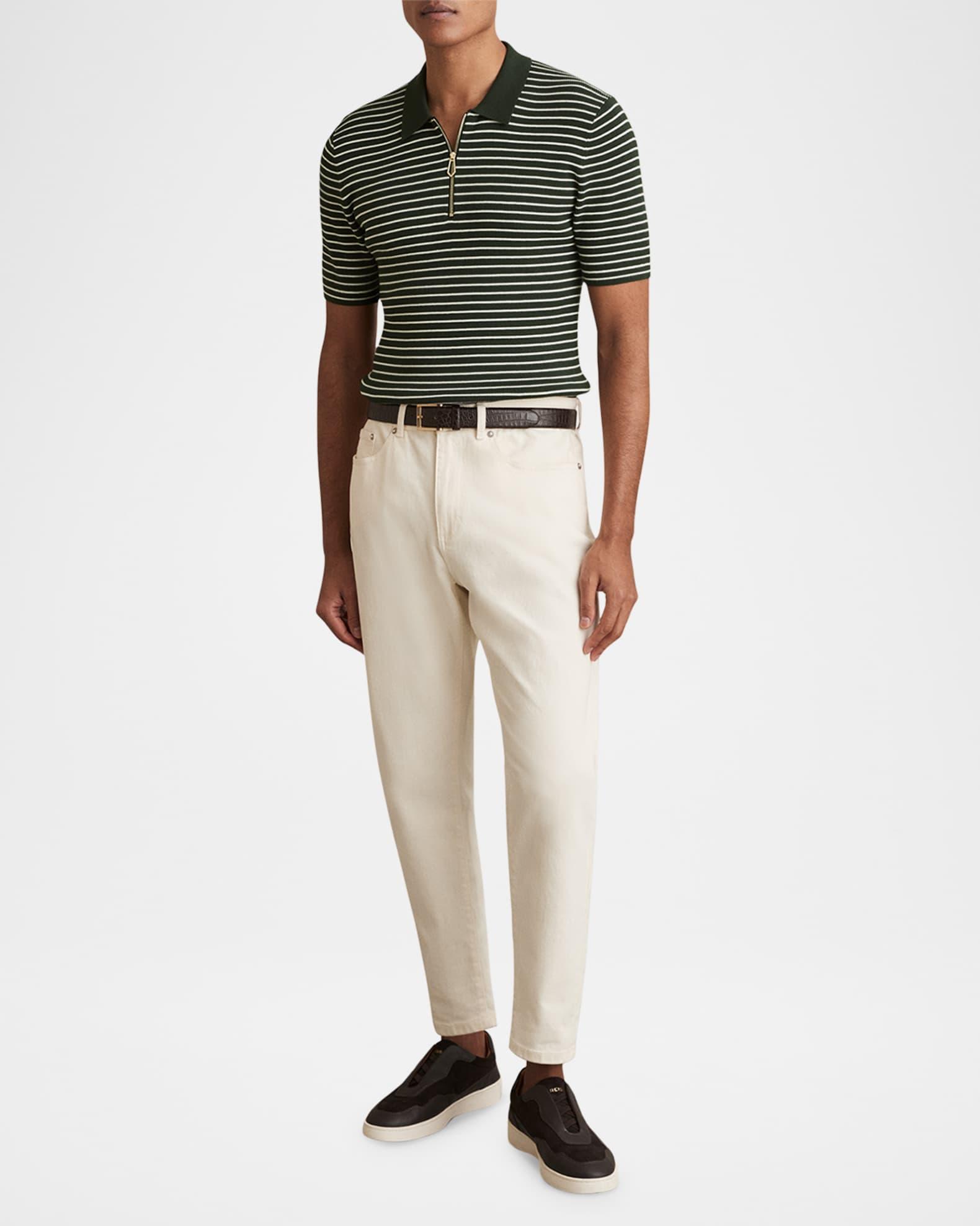 Men's Fallow Striped Half-Zip Polo Sweater Product Image