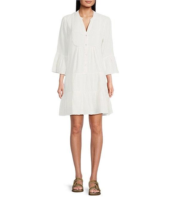 Faherty Dream Organic Cotton Gauze Tiered Kasey Dress Product Image
