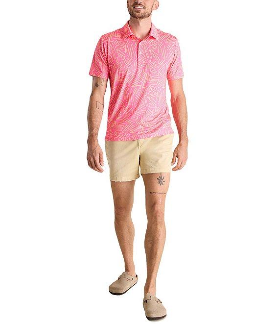 Chubbies Dancing Geo Short Sleeve Printed Peformance Polo Shirt Product Image