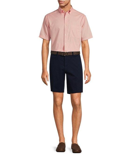 Gold Label Roundtree & Yorke Big & Tall Non-Iron Short Sleeve Solid Dobby Sport Shirt Product Image