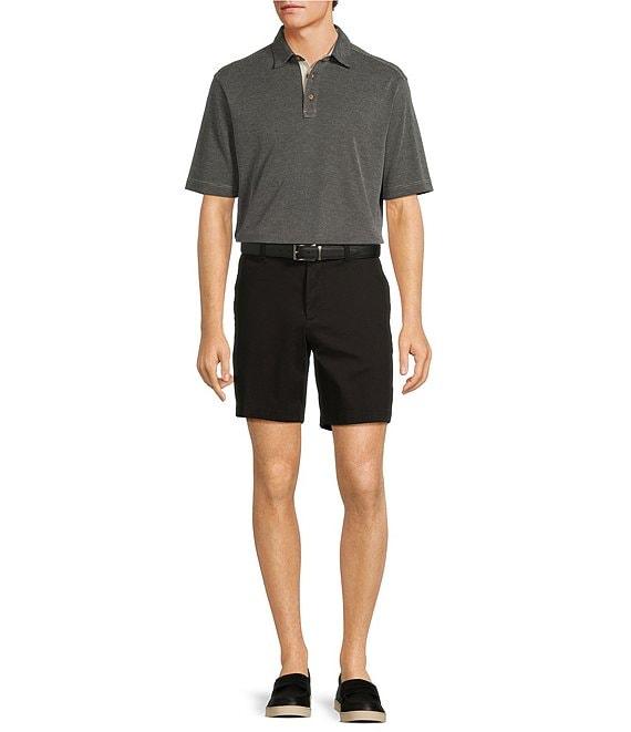 Roundtree & Yorke Performance Short Sleeve Stripe Jacquard Polo Shirt Product Image