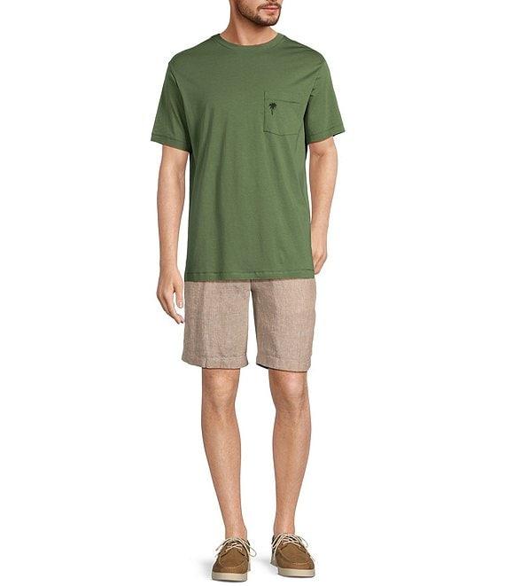 Caribbean Flat Front Linen 9#double; Inseam Shorts Product Image