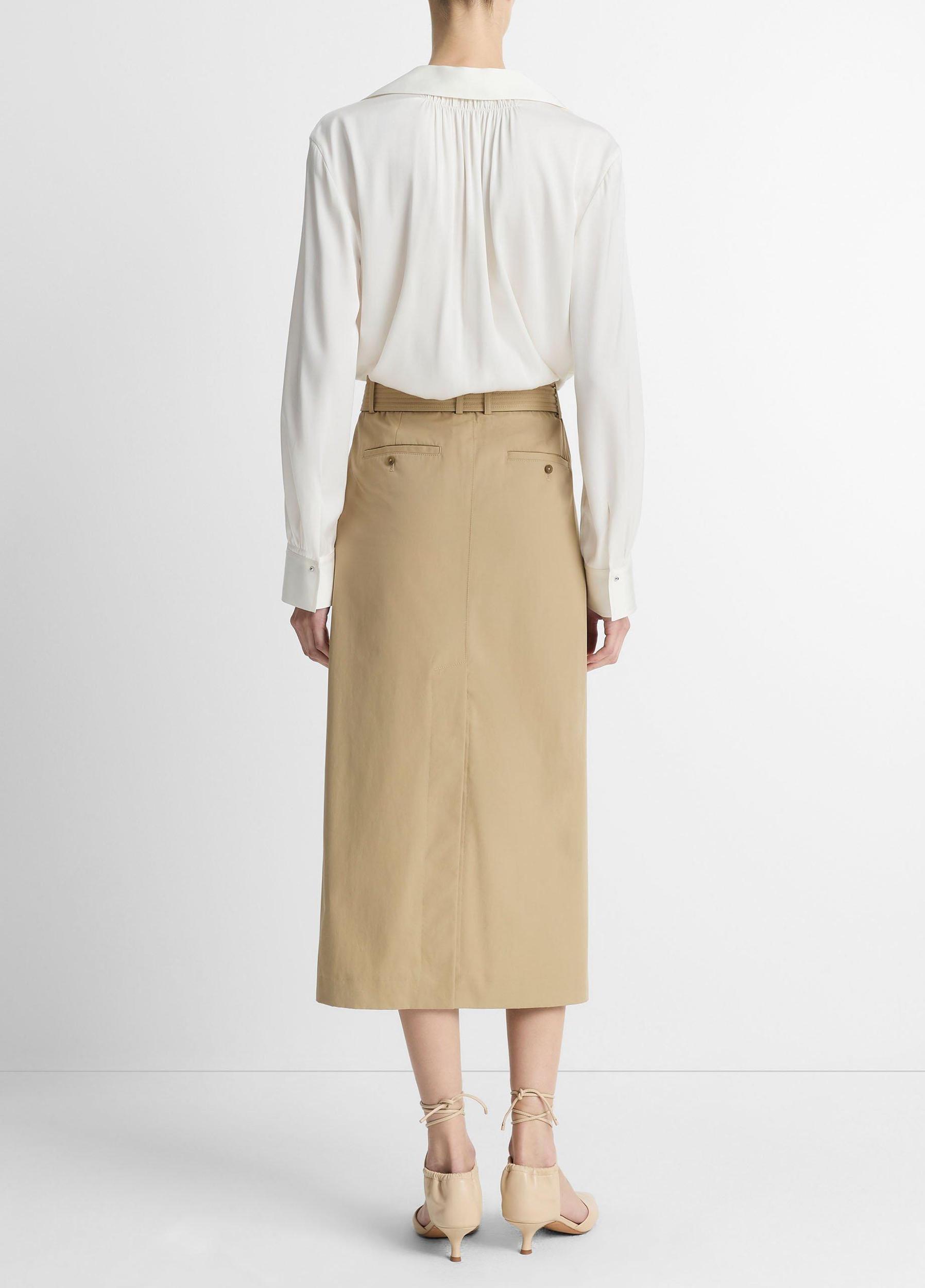 Cotton Trench Pencil Skirt Product Image