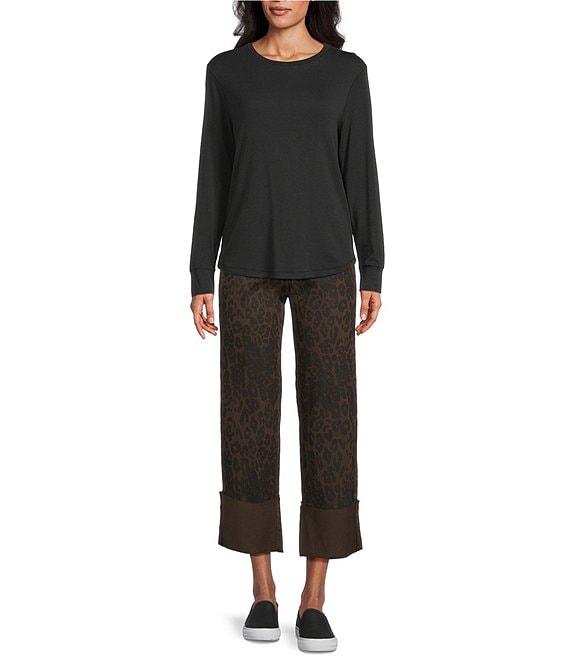 Westbound Petite Size Long Sleeve Crew Neck Knit Tee Product Image