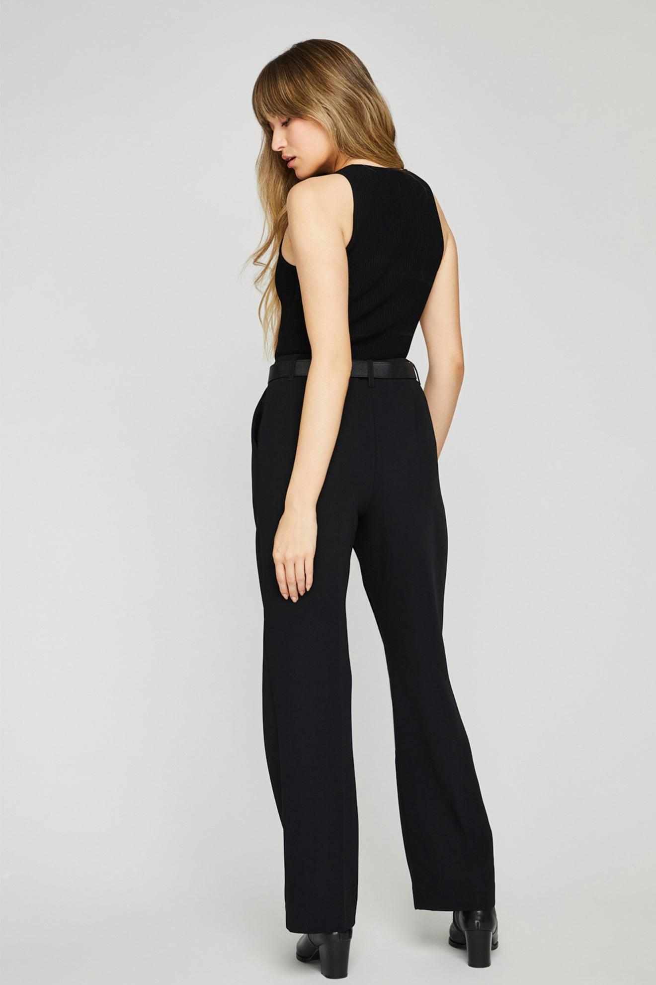 Astor V-Neck Tank - Black Product Image