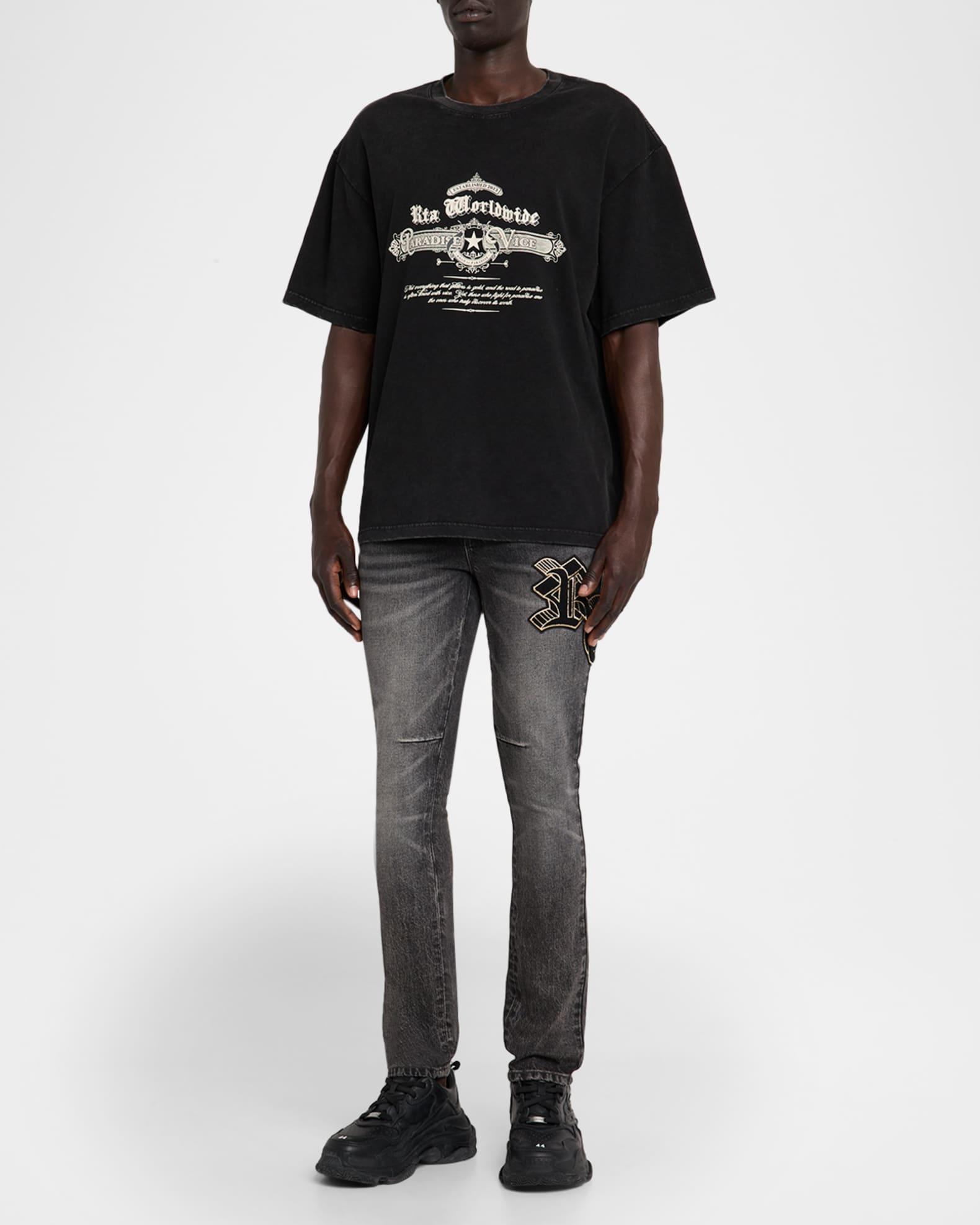 Men's Bryant Chenille-Logo Skinny Jeans Product Image