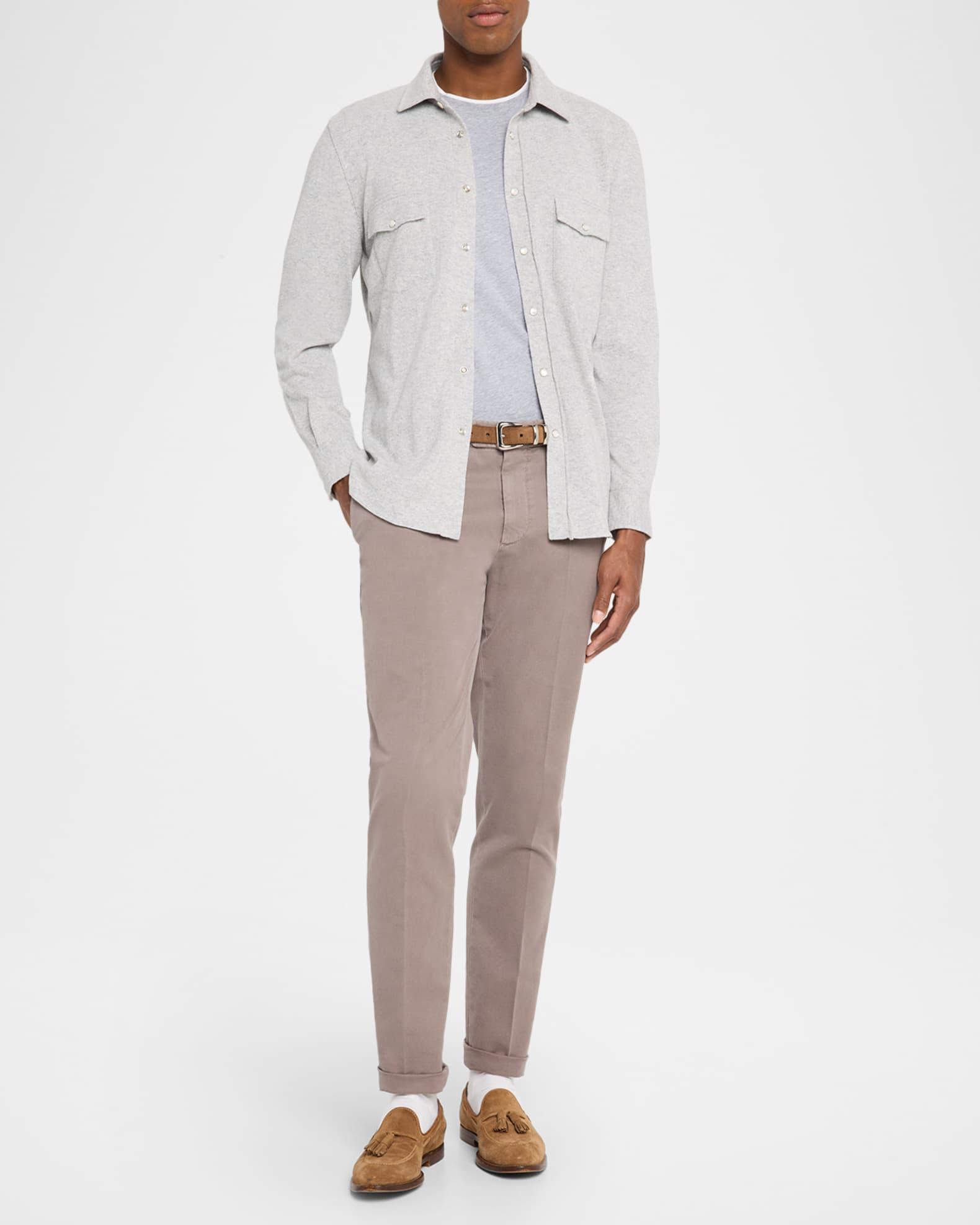 Men's Cashmere Wool Snap Front Western Shirt Product Image