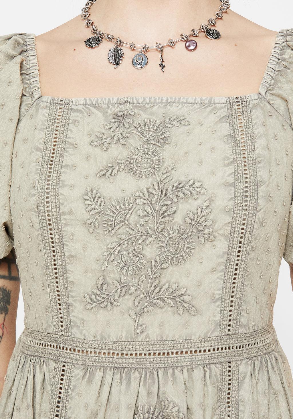 Caustic Cotton Frill Mini Dress Product Image