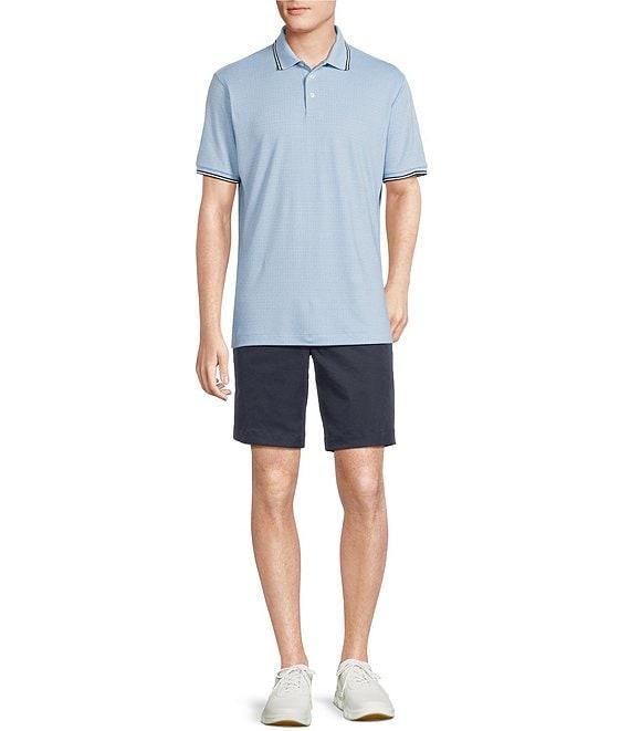 Cremieux Blue Label Classic Fit Pique Geo Printed Short Sleeve Polo Shirt Product Image