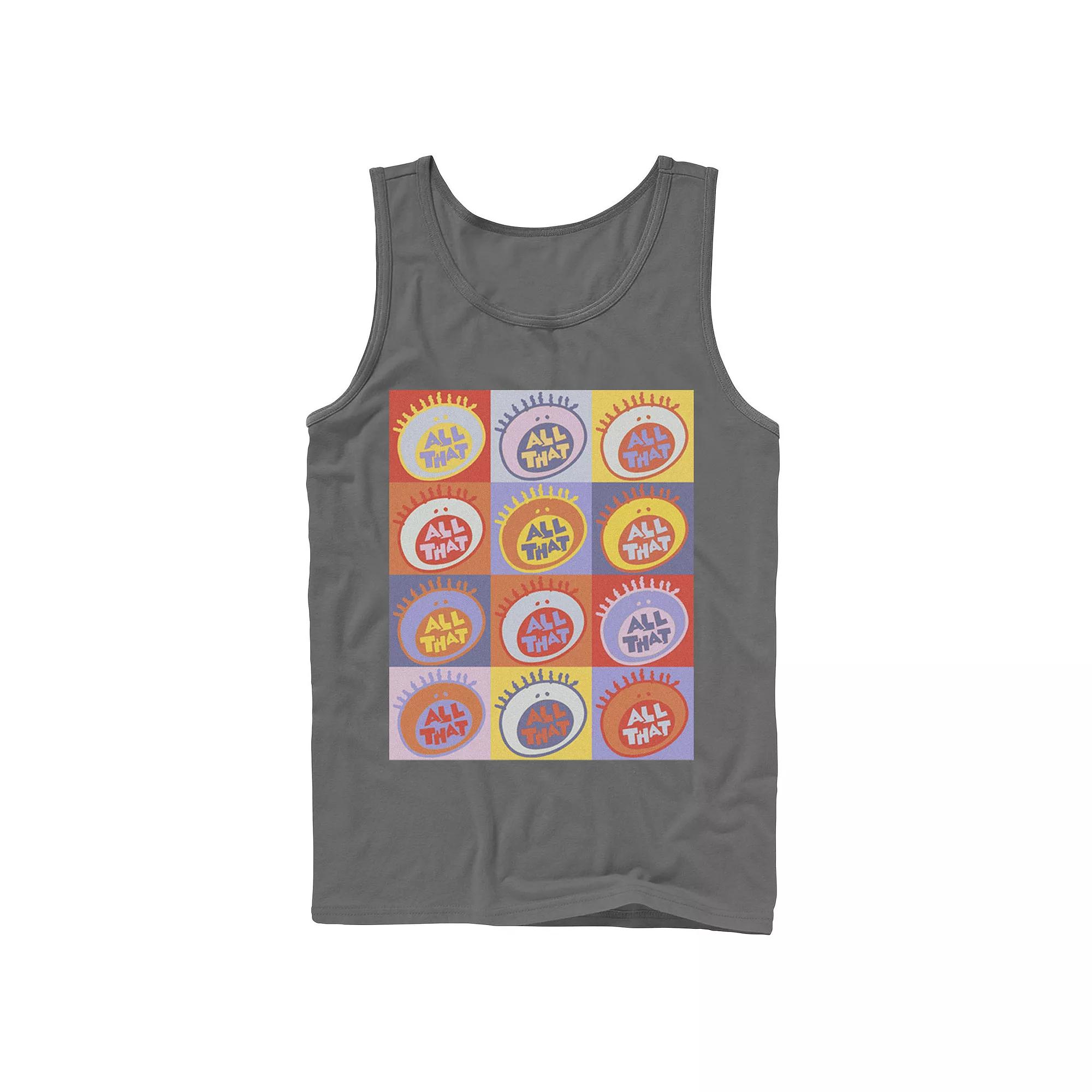 Men's Nickelodeon All That Classic Vintage Logo Panels Graphic Tank Top,  Product Image