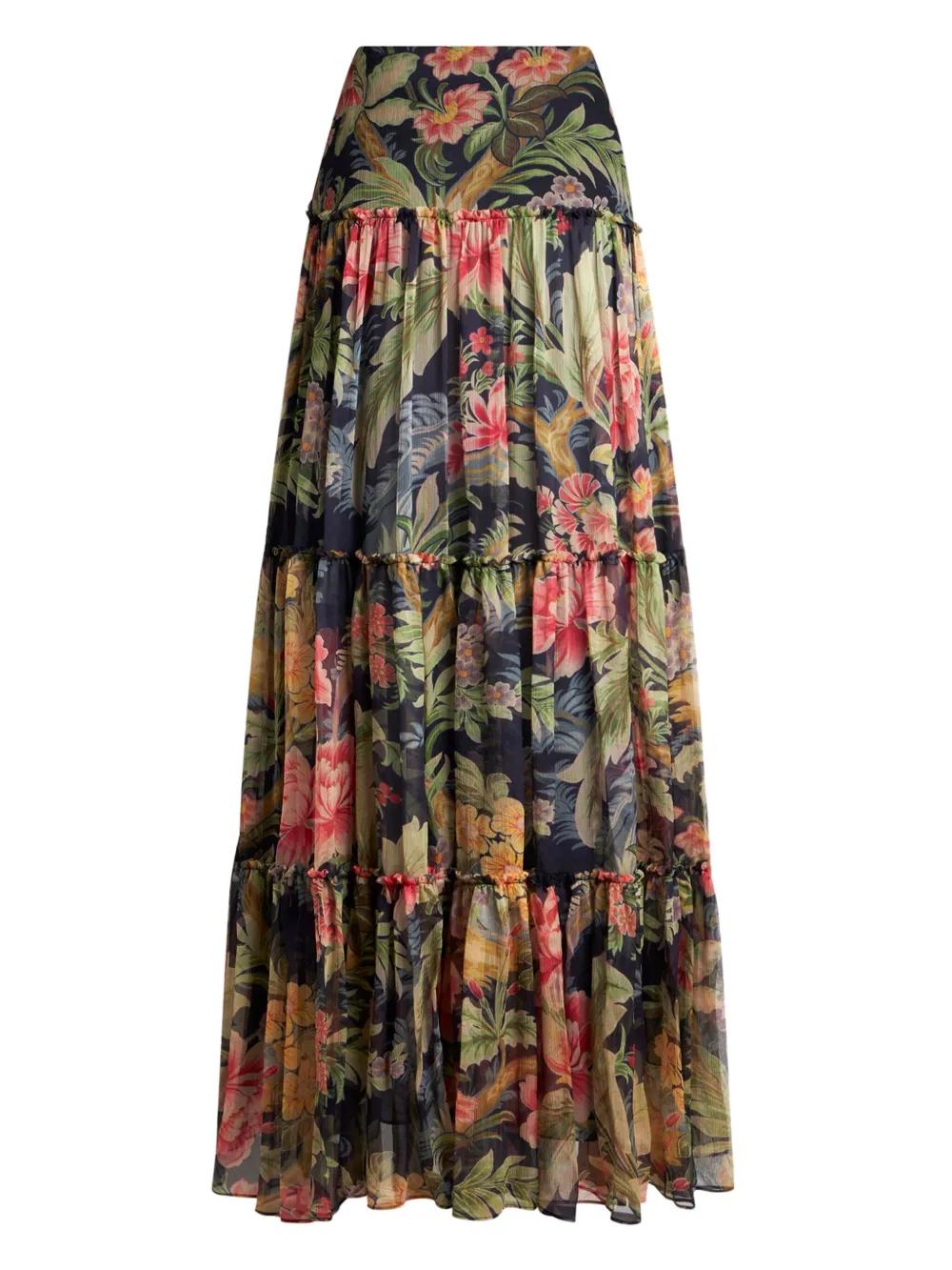 floral-print maxi skirt Product Image