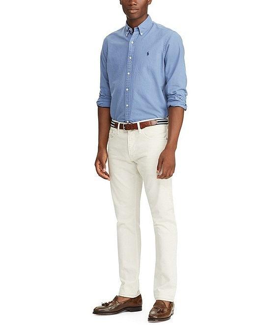 Polo Ralph Lauren Big & Tall Solid Garment-Dye Oxford Long Sleeve Woven Shirt Product Image