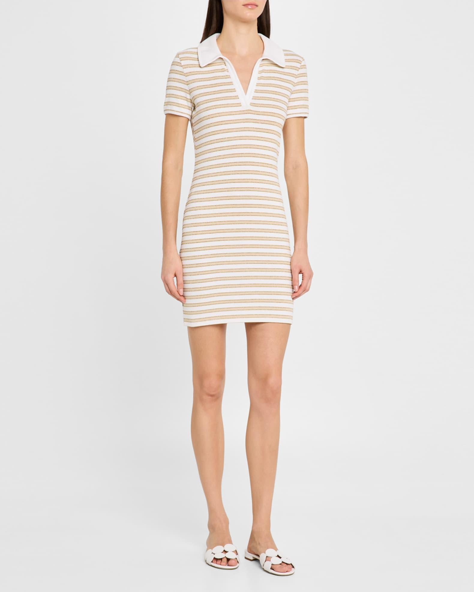 Bailey Stripe Short-Sleeve Polo Dress Product Image