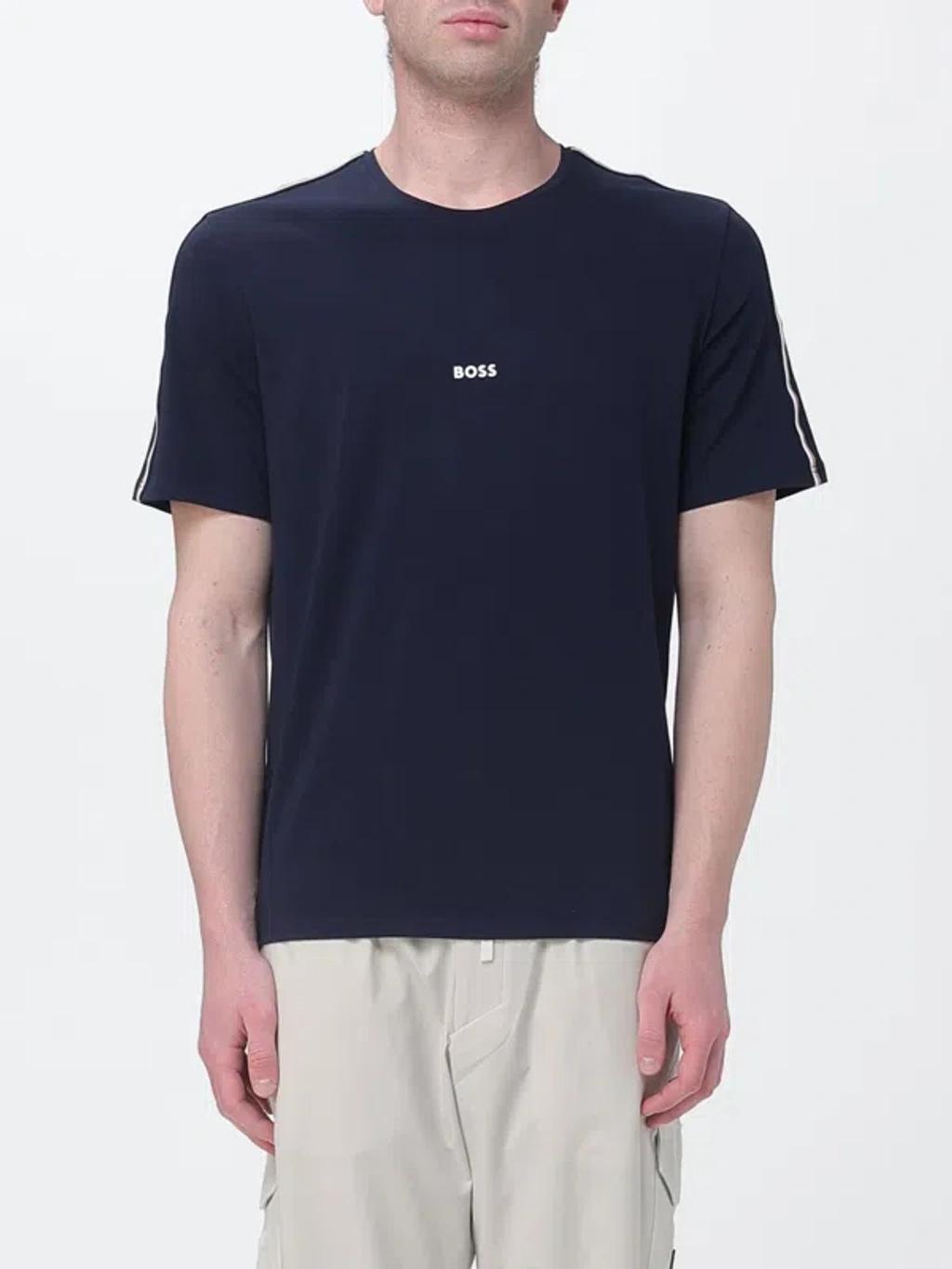 HUGO BOSS Relax Mens Gift-boxed Pyjamas In Cotton With Logo And Monograms In Black Product Image