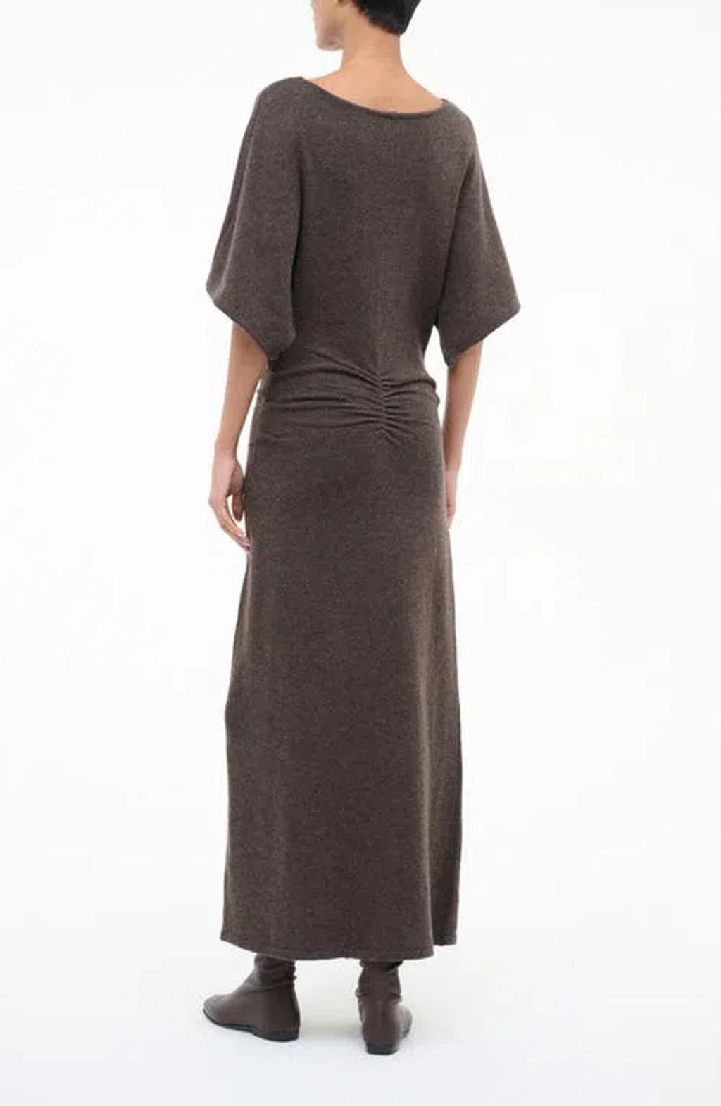 STAUD Amelie Wool-blend Midi Sweater Dress In Brown Product Image