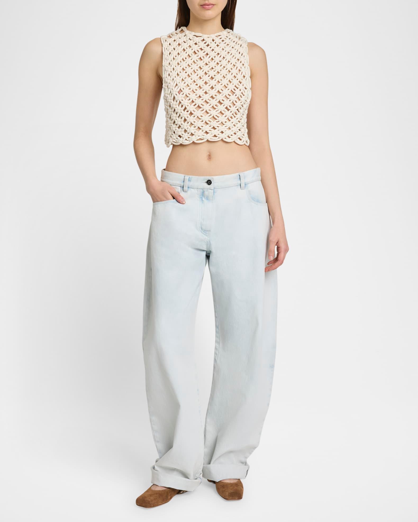 Macrame Sleeveless Crop Top Product Image