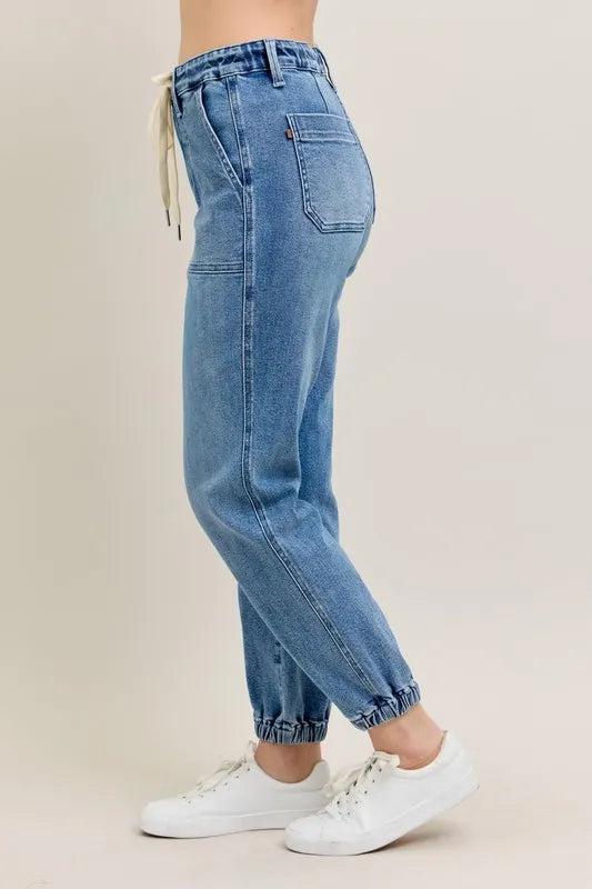 88948   Lani Hi-Rise Denim Judy Blue Jogger Jeans Product Image