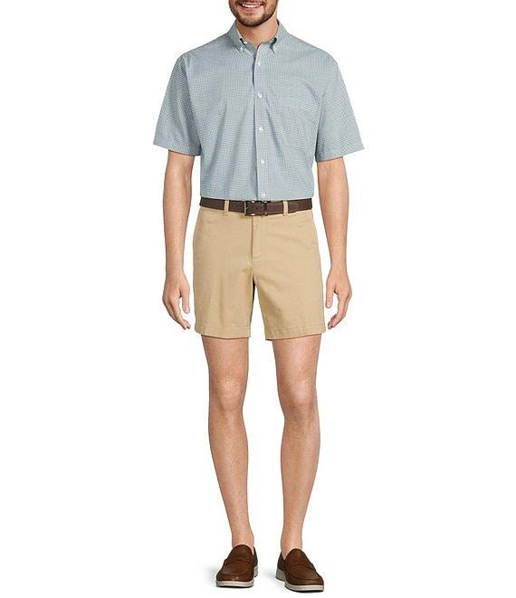 Gold Label Roundtree & Yorke Non-Iron Short Sleeve Gingham Print Sport Shirt Product Image